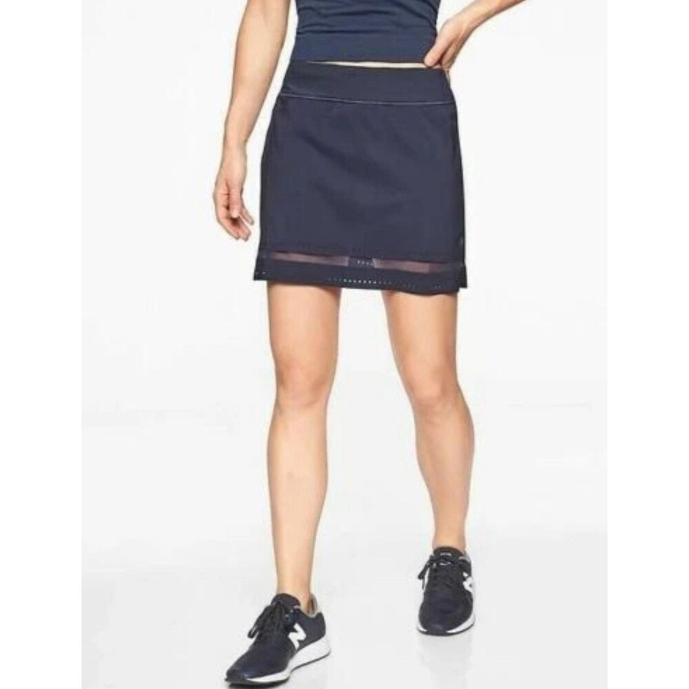 Athleta Laser Run‎ Skort Skirt Women’s Size M Black EUC